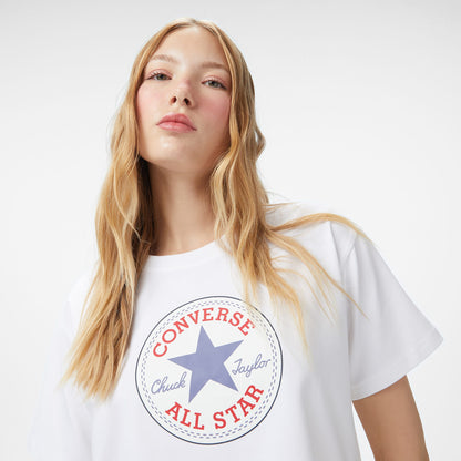 Converse Baskılı Kadın Beyaz T-shirt