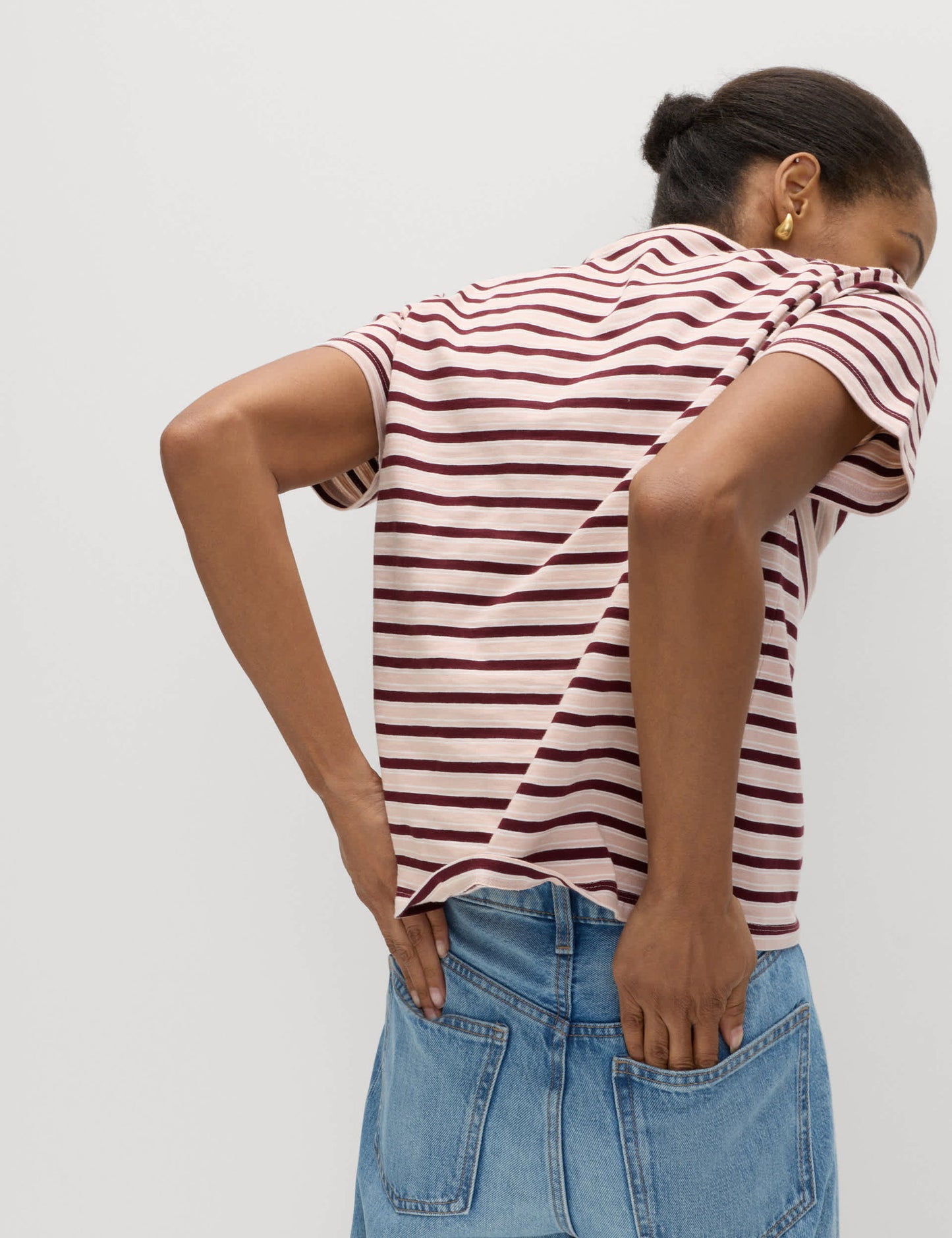 Pamuklu Çizgili Üst