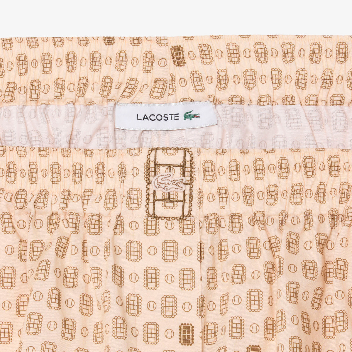 Lacoste Kadın Oversize Fit Desenli Pembe Şort