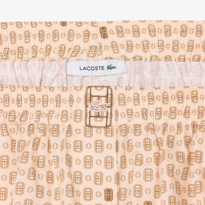 Lacoste Kadın Oversize Fit Desenli Pembe Şort