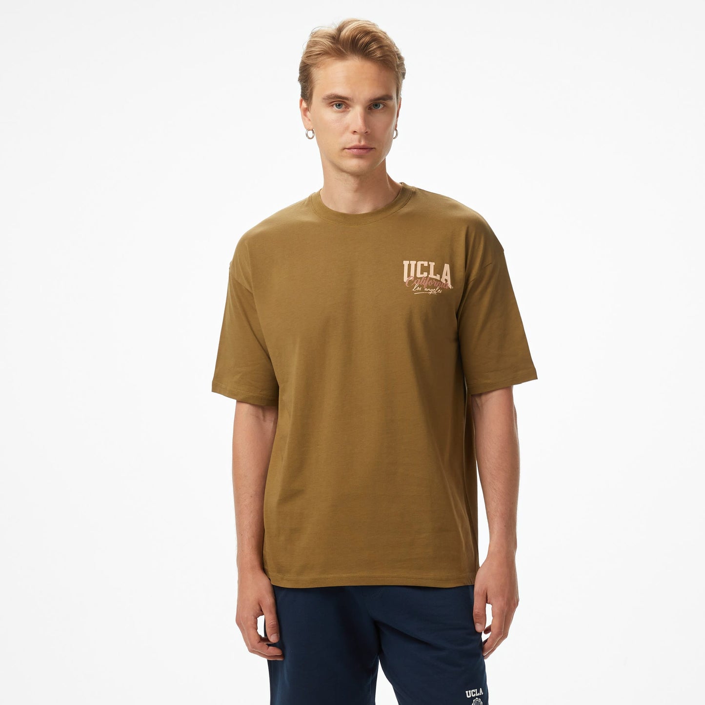 Ucla Aspen Erkek Yeşil Bisiklet Yaka T-shirt