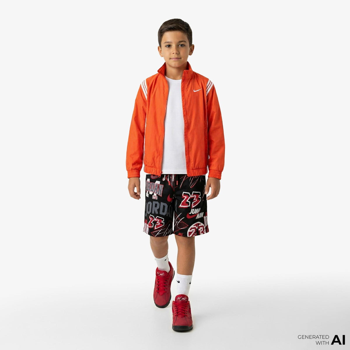 Jordan Michael Jordan Dynasty All Over Print Çocuk Siyah Şort
