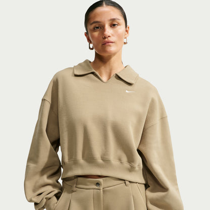 Nike Studio Fleece Kadın Krem Eşofman Üstü