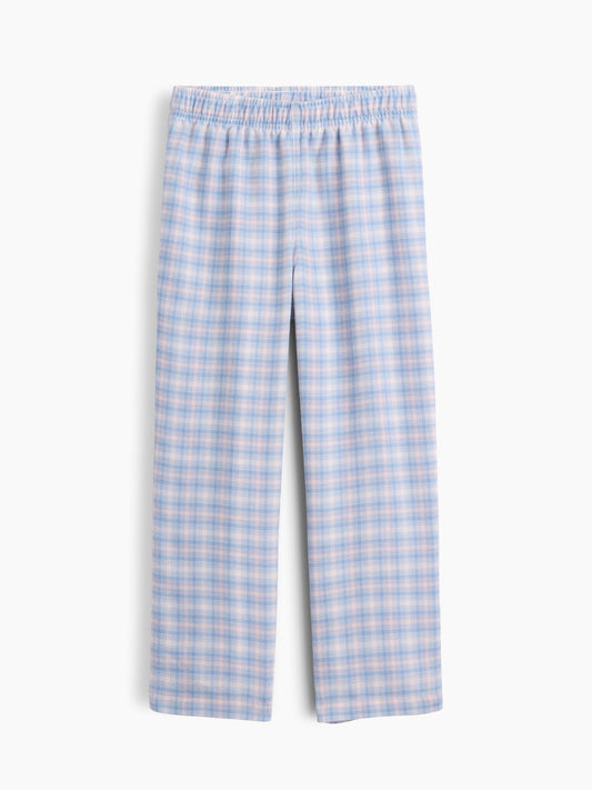 Açık Pembe Ekose Flannel Pijama Altı