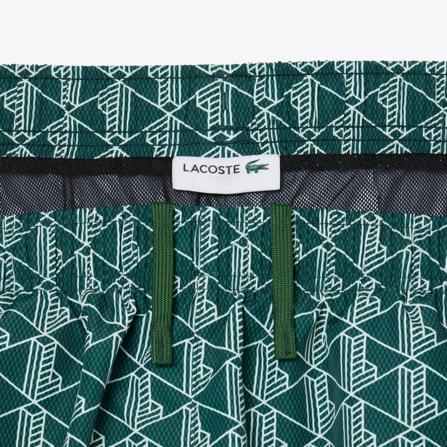 Lacoste Monogram Erkek Yeşil Deniz Şortu