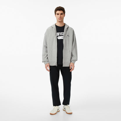 Converse Loose Fit Sneaker Patch Full Zip Erkek Gri Sweatshirt