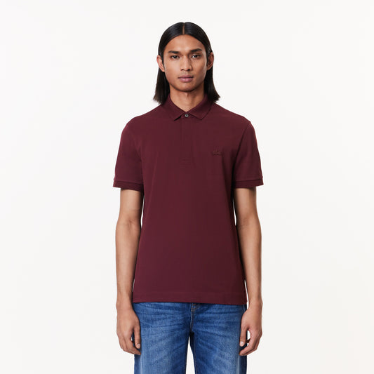 Lacoste Paris erkek Regular Fit Bordo Polo