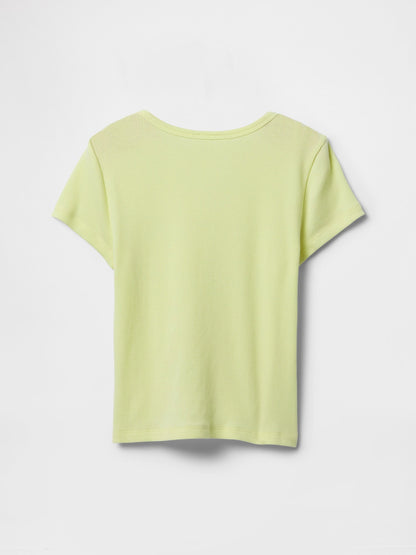 Sarı Desenli T-shirt