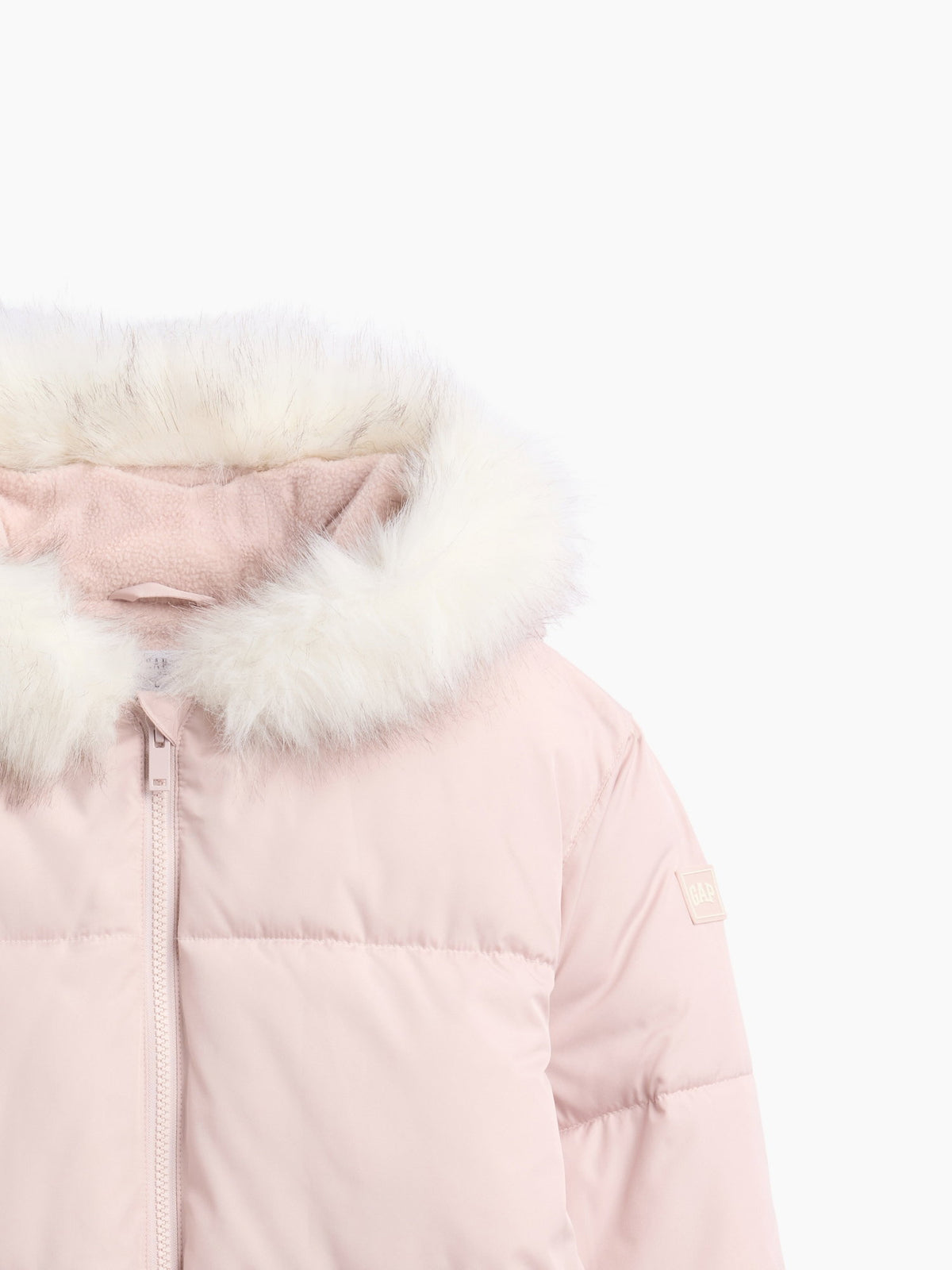 Açık Pembe Relaxed Puffer Şişme Mont