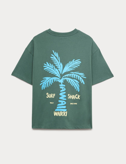Desenli Pamuklu T-shirt