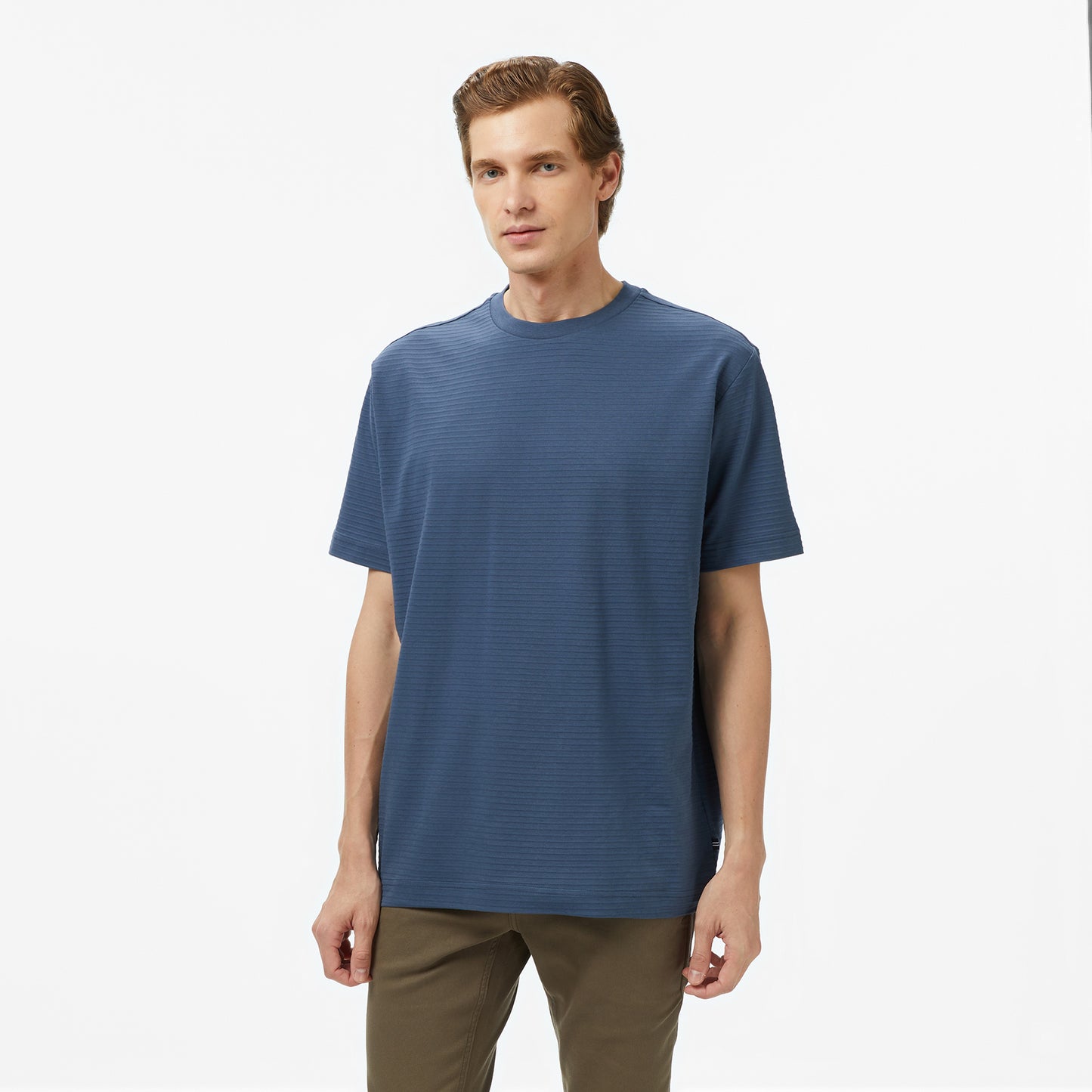 Nautica Erkek Mavi Regular Fit Çizgili T-shirt
