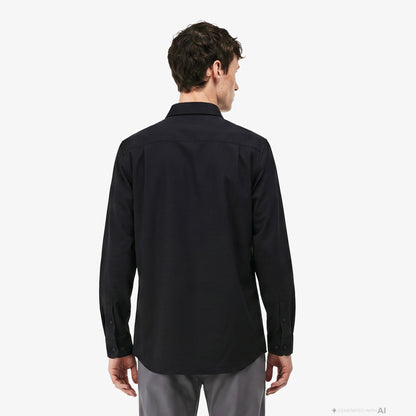 Lacoste Slim Fit Erkek Siyah Gömlek