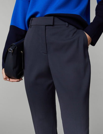 Straight Leg Yün Crop Pantolon