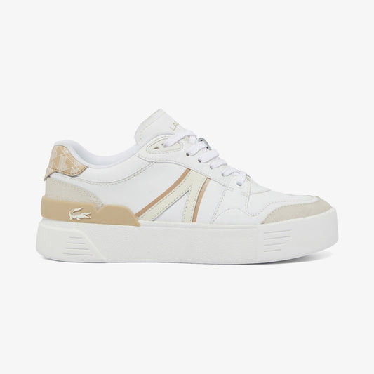 Lacoste L002 Evo Kadın Beyaz/kahverengi Sneaker