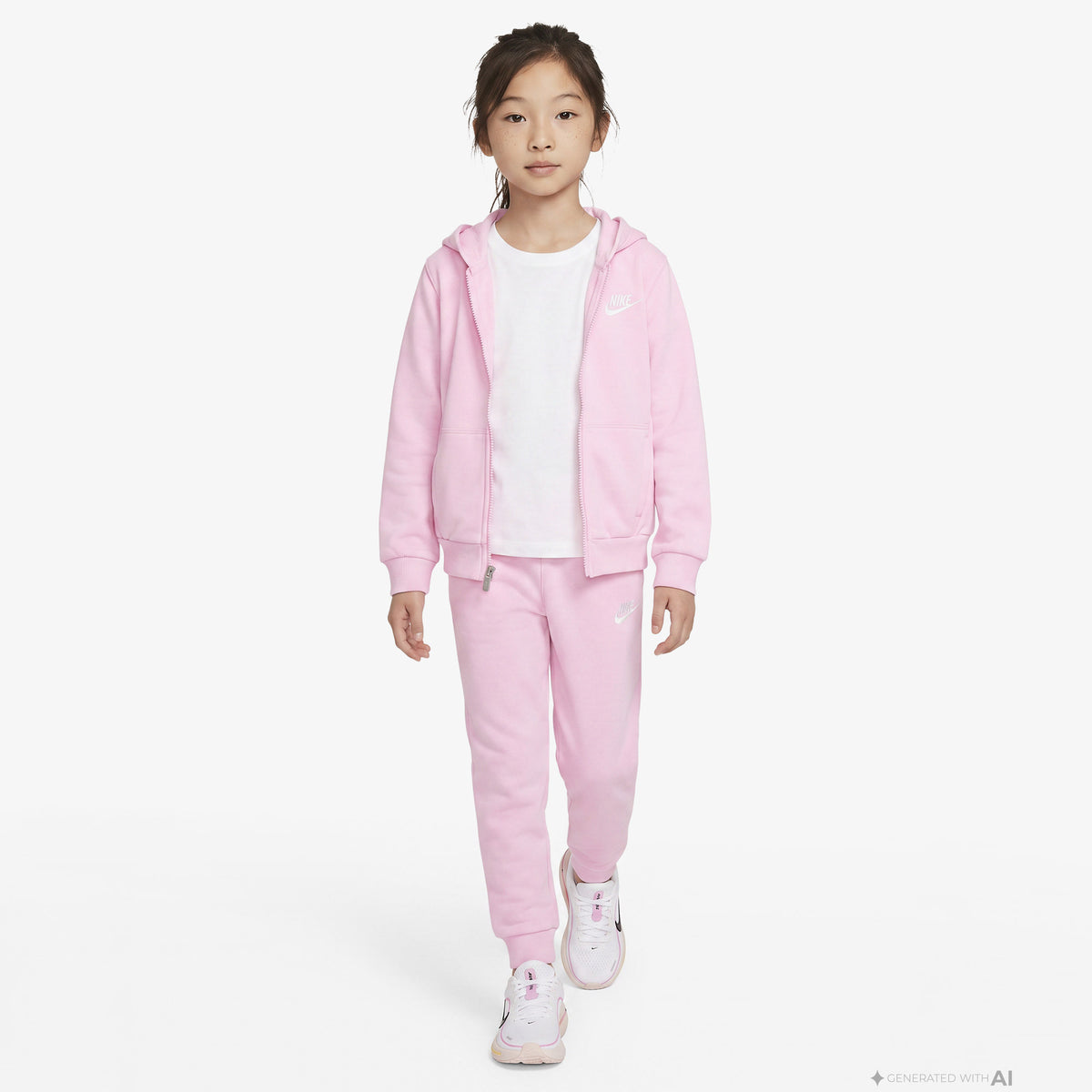 Nike Nkn Lbr Ft Fz Club Set Çocuk Pembe Eşofman Altı