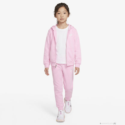 Nike Nkn Lbr Ft Fz Club Set Çocuk Pembe Eşofman Altı