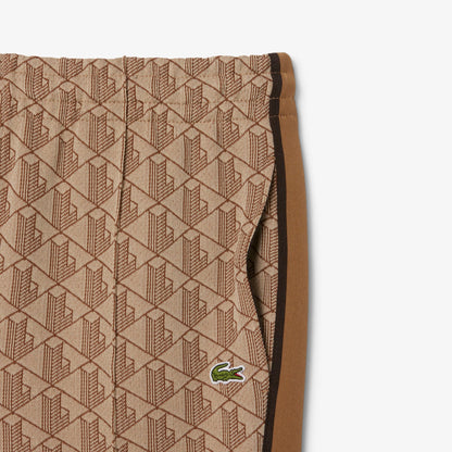 Lacoste Paris Erkek Regular Fit Monogram Açık Kahverengi Eşofman Altı