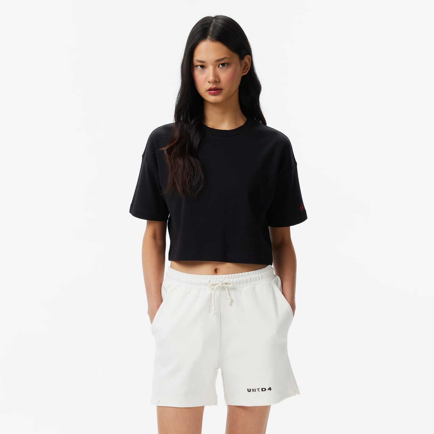 United4 Regular Fit Kadın Siyah T-shirt