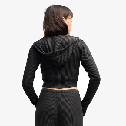 Puma Essential Ribbed Kadın Siyah Sweatshirt