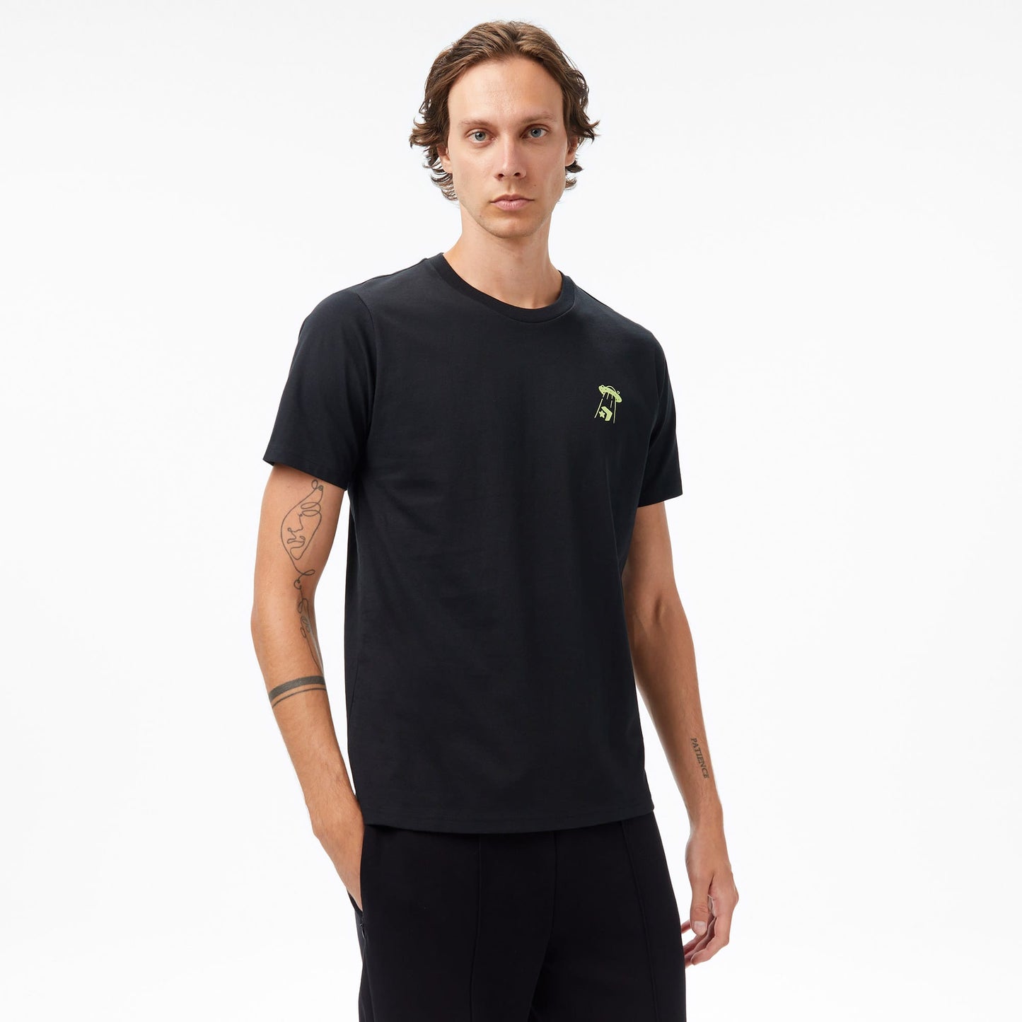 Converse Baskılı Erkek Siyah T-shirt