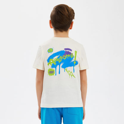 Skechers Graphic Çocuk Beyaz T-shirt