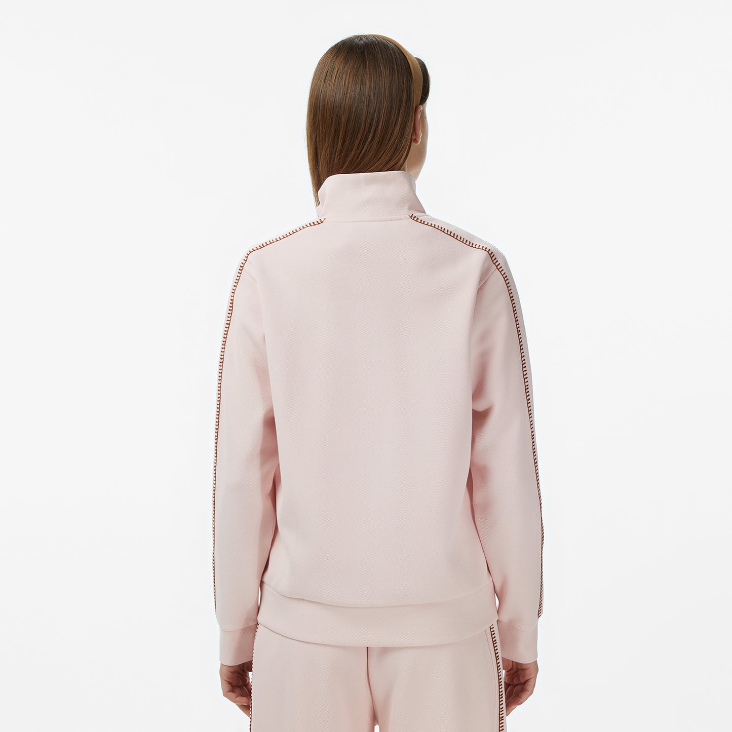Lacoste Kadın Regular Fit Dik Yaka Pembe Sweatshirt