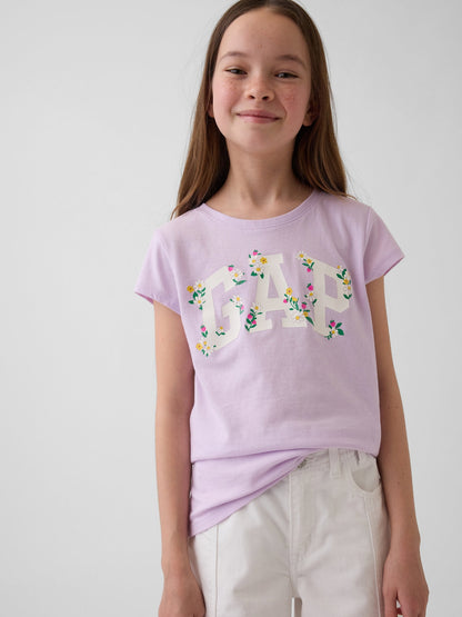 Lila Gap Logo T-shirt