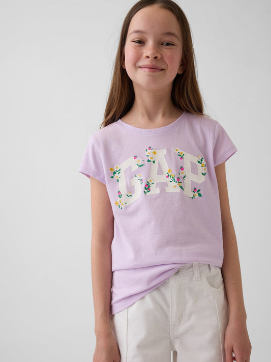 Lila Gap Logo T-shirt
