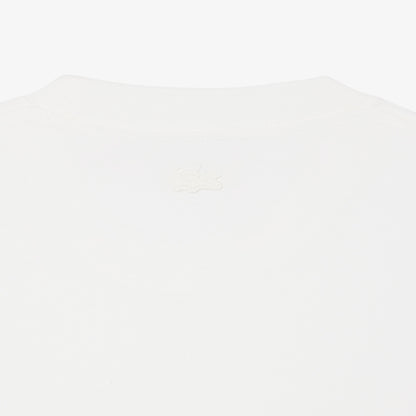 Lacoste Erkek Classic Fit Bisiklet Yaka Beyaz T-shirt