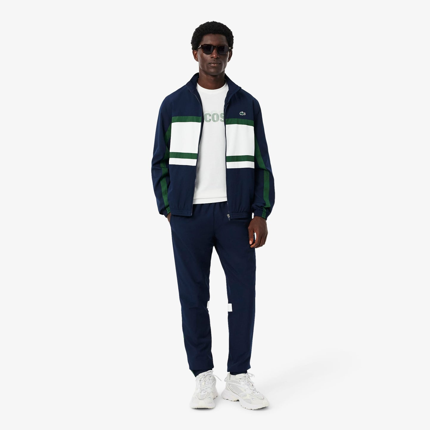 Lacoste Erkek Regular Fit Renk Bloklu Lacivert Eşofman Takımı