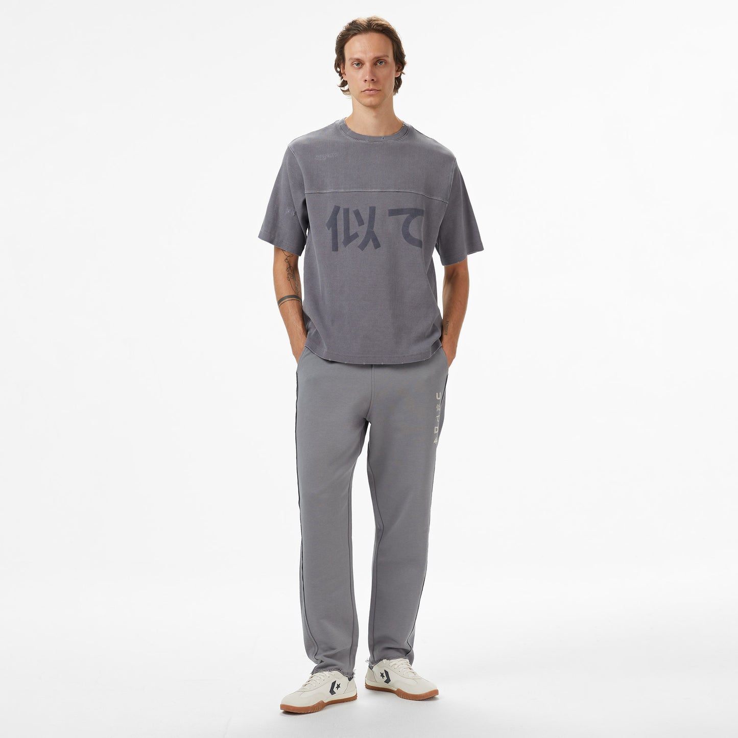United4 Erkek Gri T-shirt