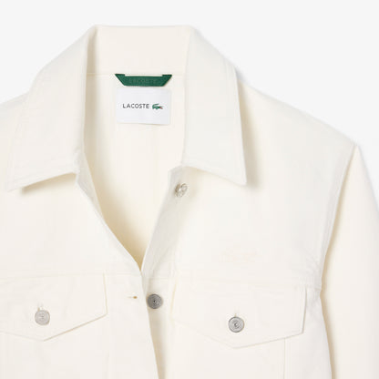 Lacoste Kadın Denim Beyaz Ceket