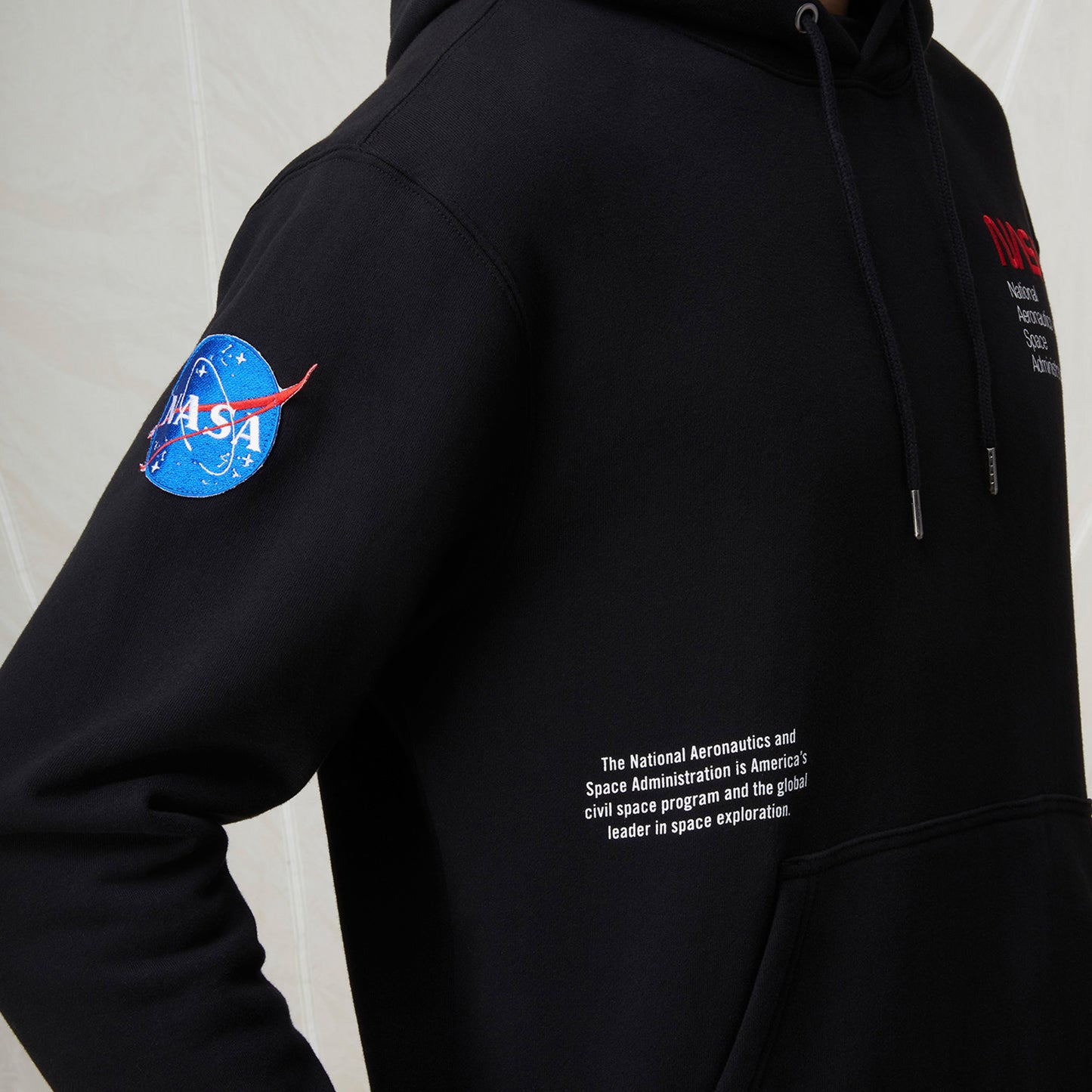 Alpha Industries Nasa Erkek Siyah Hoodie