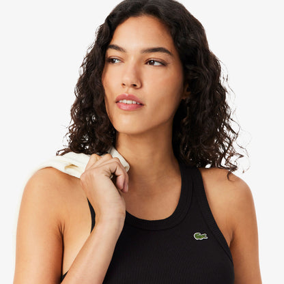 Lacoste Slim Fit Kadın Siyah T-shirt