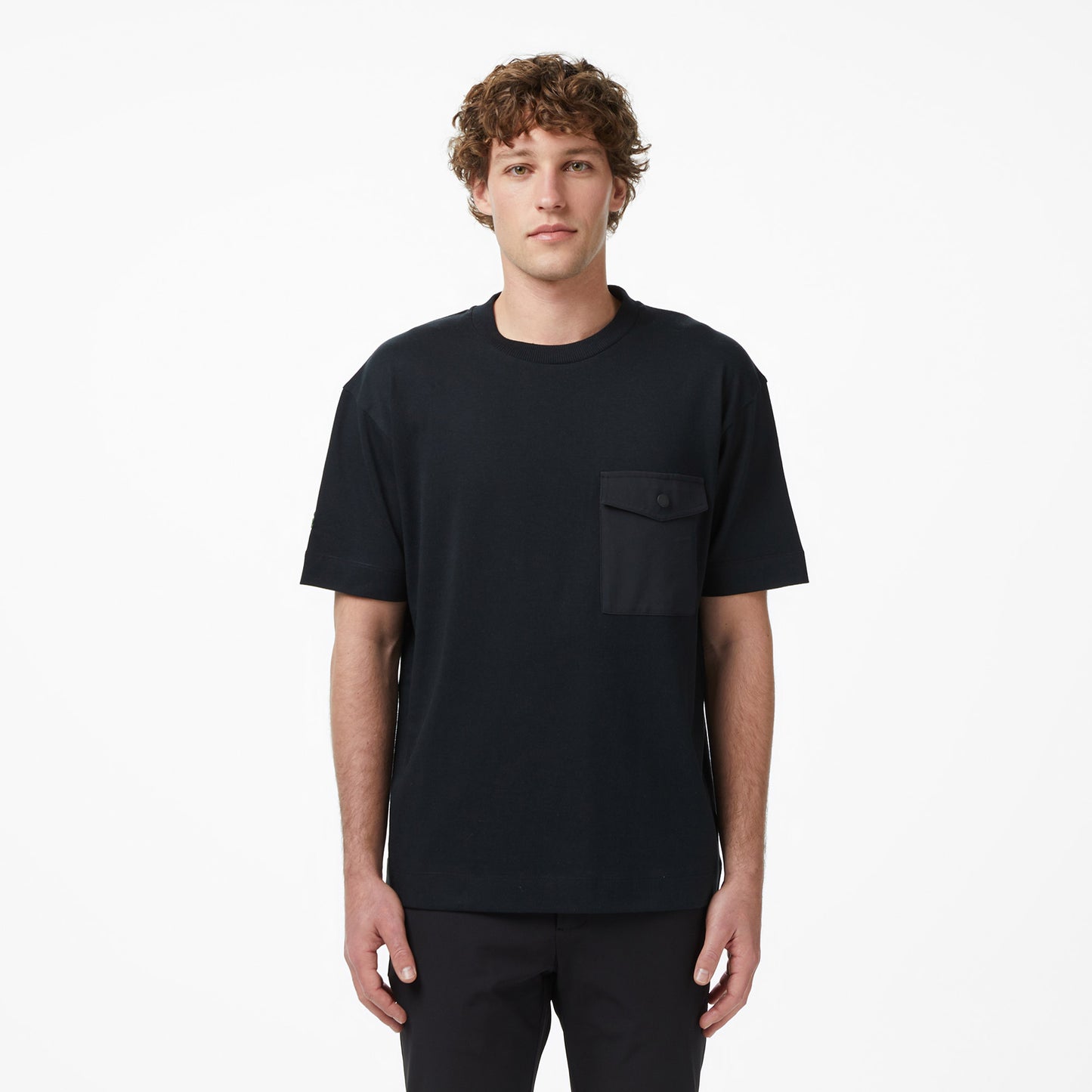 Lacoste Erkek Relaxed Fit Bisiklet Yaka Siyah T-shirt