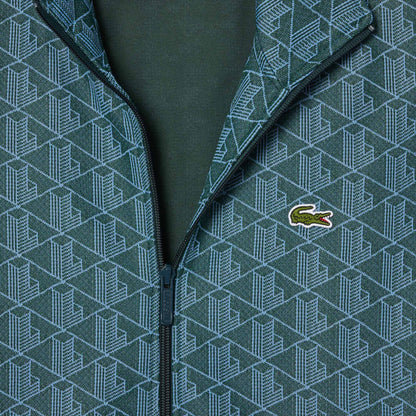 Lacoste Regular Fit Fermuarlı Monogram Erkek Yeşil Sweatshirt