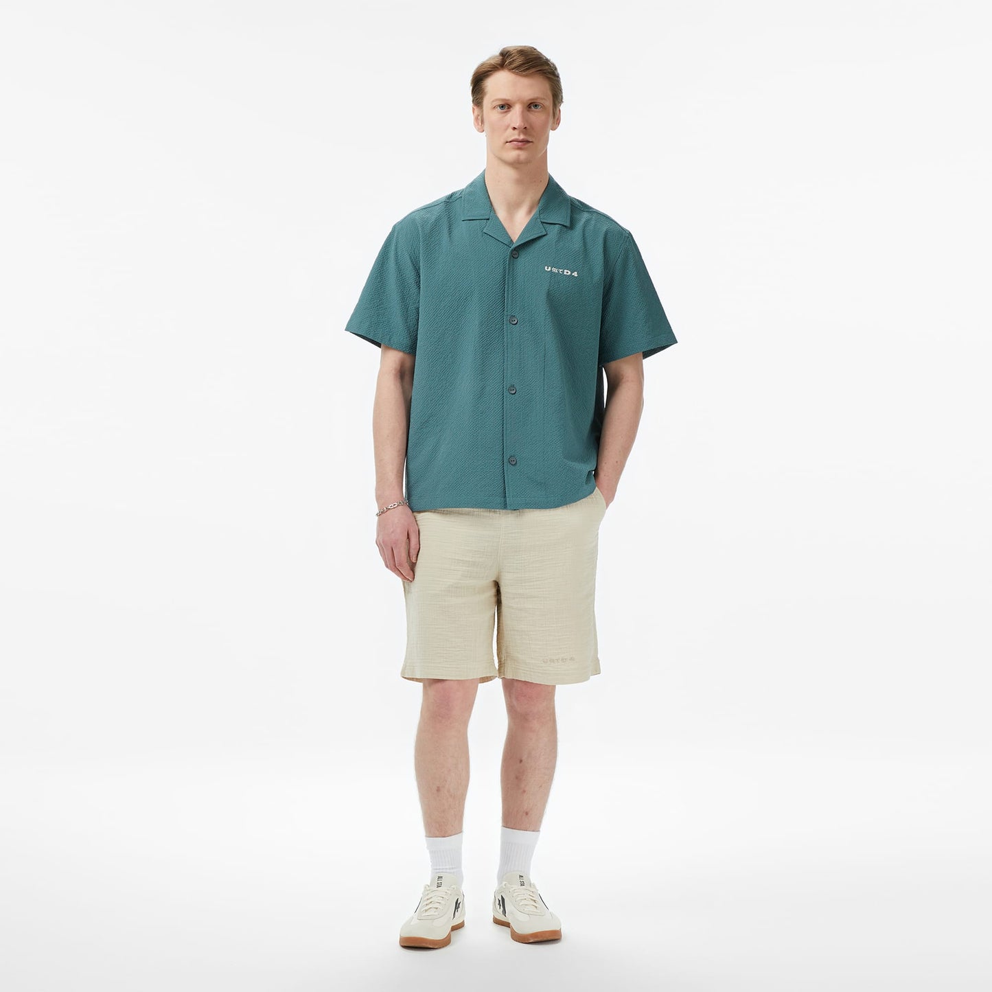 United4 Regular Fit Erkek Krem Şort