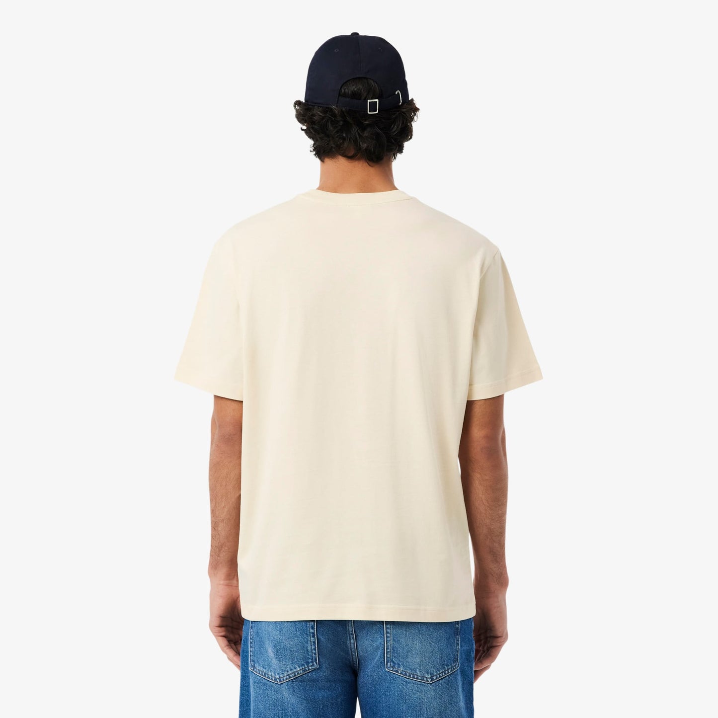 Lacoste Erkek Classic Fit Bisiklet Yaka Bej T-shirt