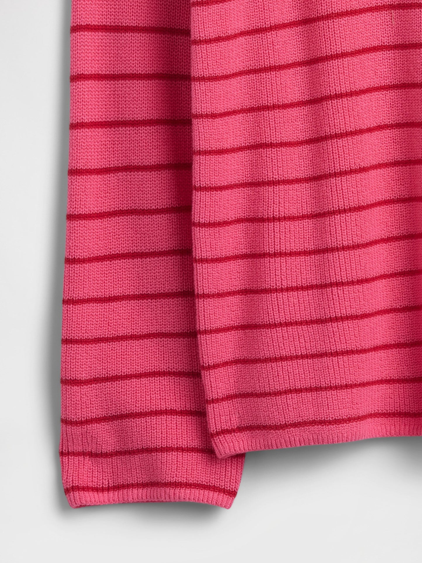 Pembe Çocuklar Oversized Çizgili Shaker Örgü Kazak