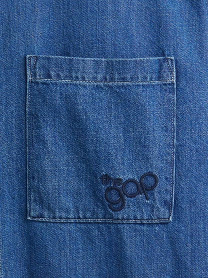 Mavi Denim Oversized Straight-hem Gömlek