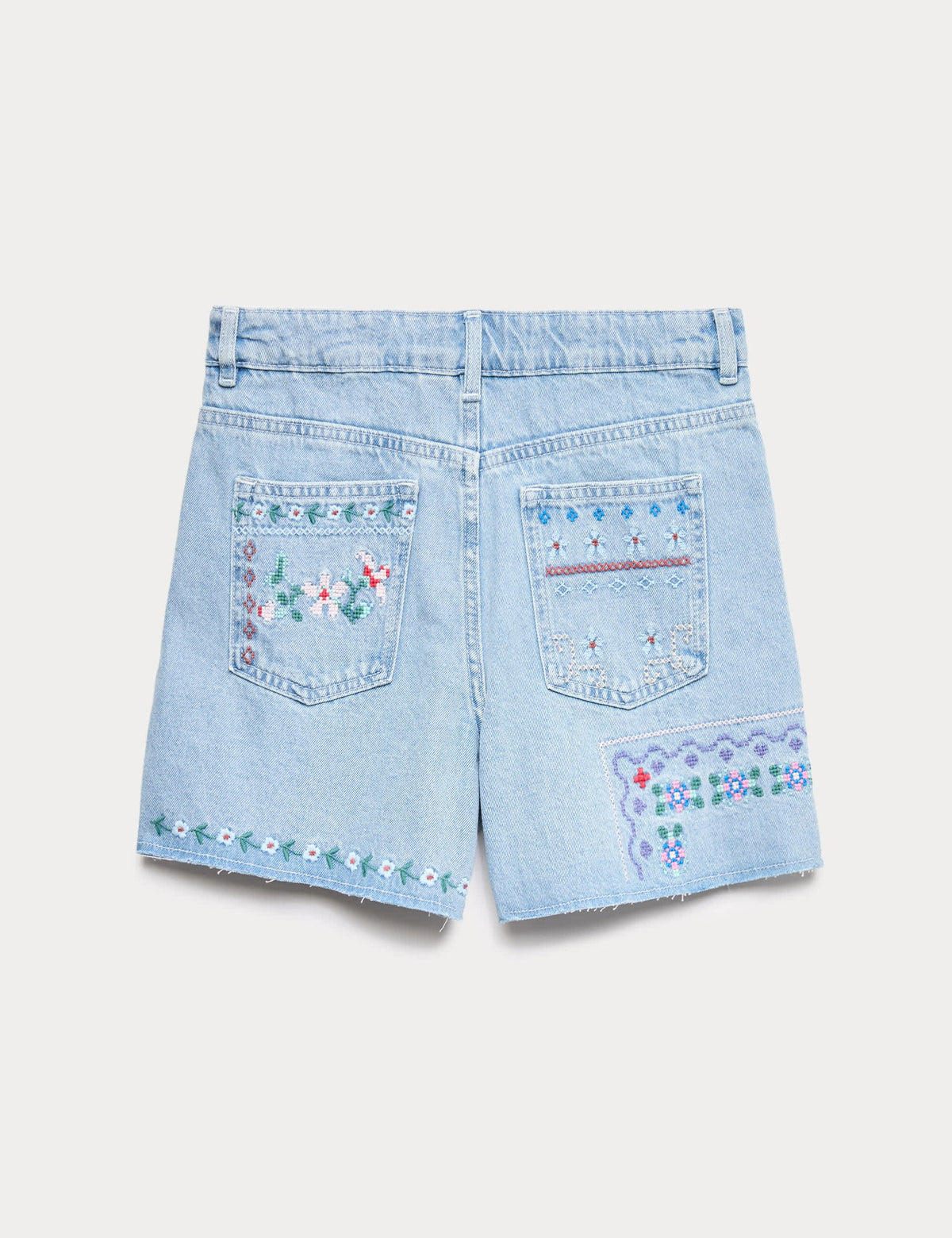 Denim Pamuklu Şort