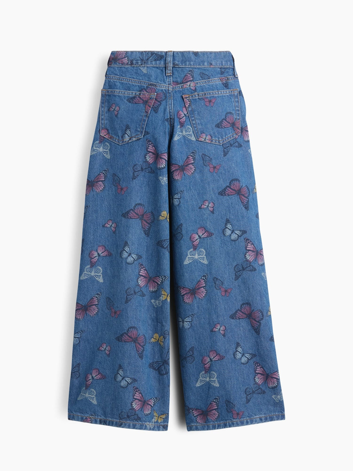 Mavi Low Rise Baskılı Baggy Jean Pantolon