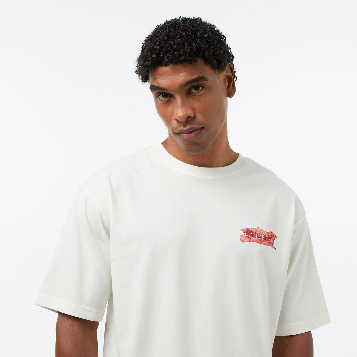 Converse Regular Fit Erkek Krem T-shirt