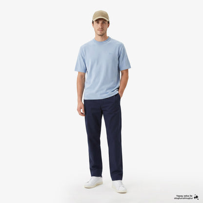 House Of Superstep X Lacoste Kapsul Koleksiyon Erkek Mavi T-shirt
