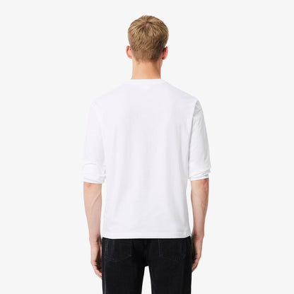 Lacoste Classic Fit Erkek Beyaz T-shirt