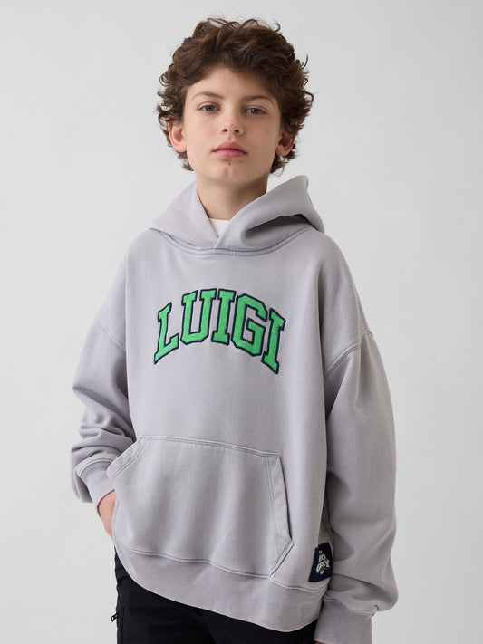 Gri Süper Mario Vintagesoft Sweatshirt