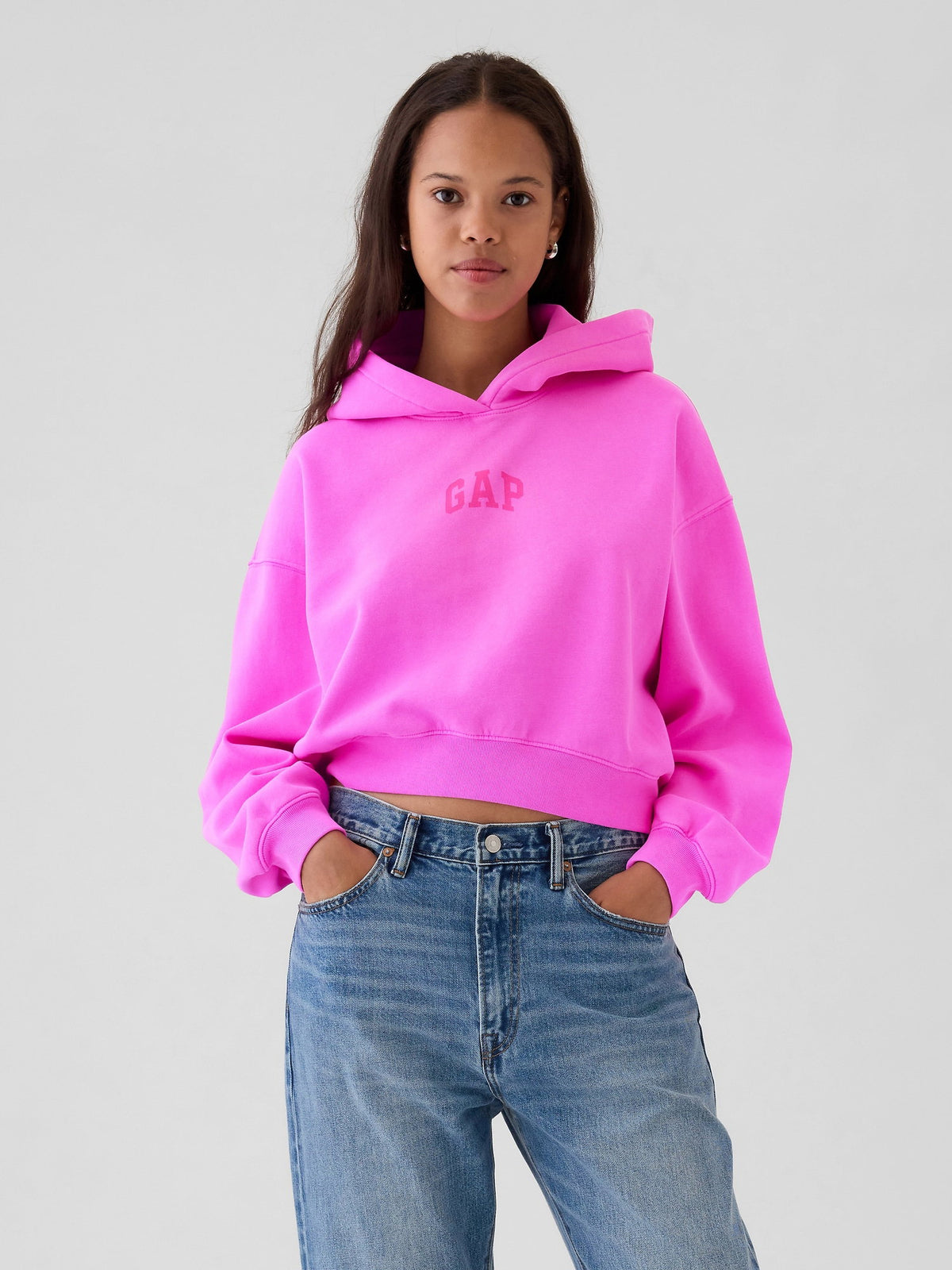 Pembe Vintagesoft Crop Logo Sweatshirt