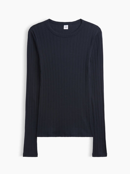 Lacivert Essential Fitiili Pointelle T-shirt