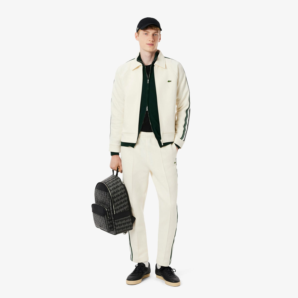 Lacoste Erkek Regular Fit Fermuarlı Organik Pamuk Yeşil Hırka