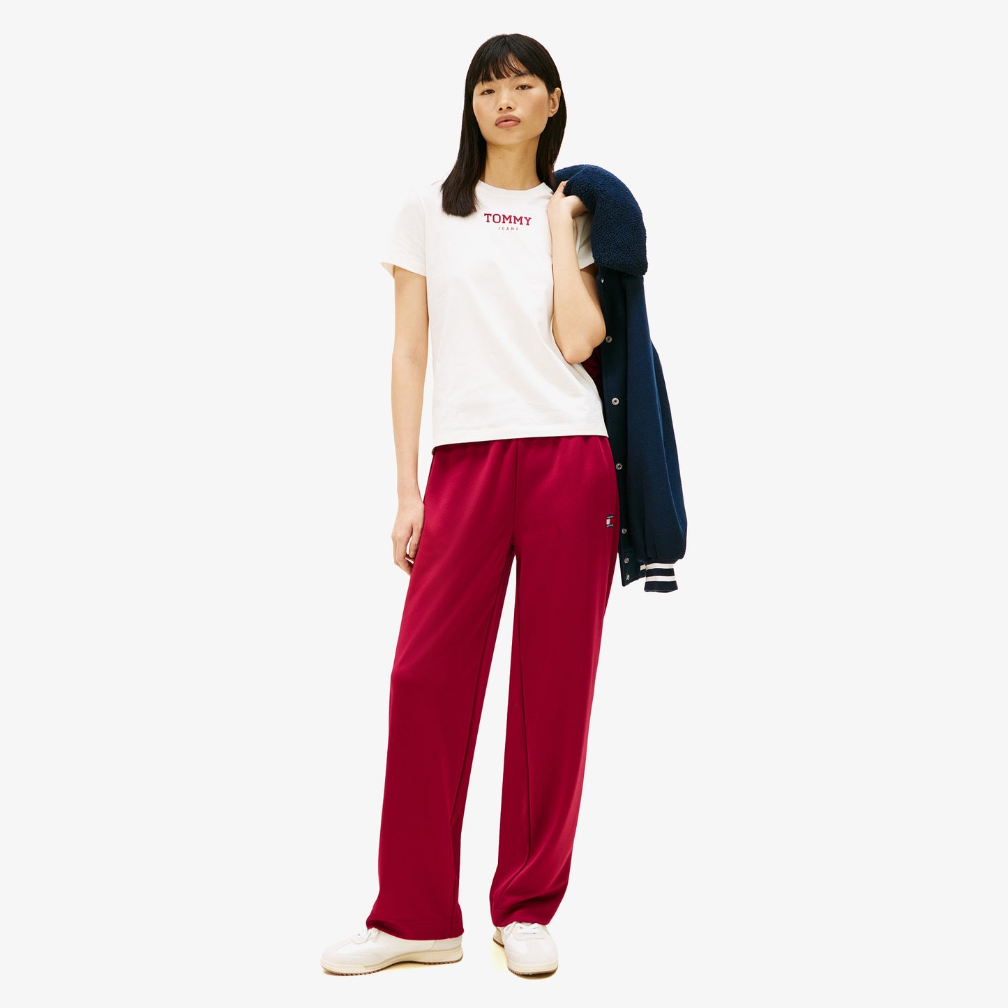 Tommy Hilfiger Regular Essential Logo 2 Kadın Beyaz T-shirt